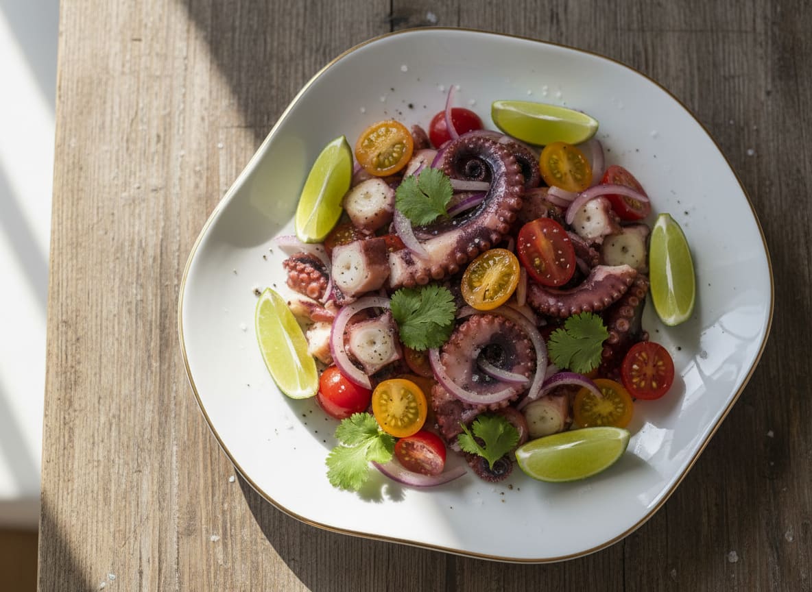 Ceviche de pieuvre Alma Cantina
